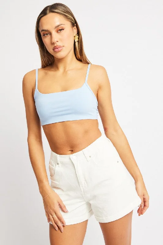 women's tops for those who want to stay updated with the latest fashion trendsBlue Bralette Supersoft