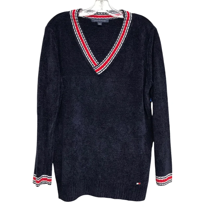 women's tops for those who appreciate subtle and muted tonesTop Ls By Tommy Hilfiger In Navy, Size:L