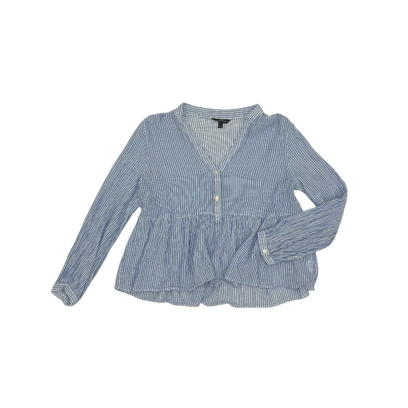 women's tops for those who want to make a fashion statementTop Ls By Banana Republic In Blue & White, Size:L