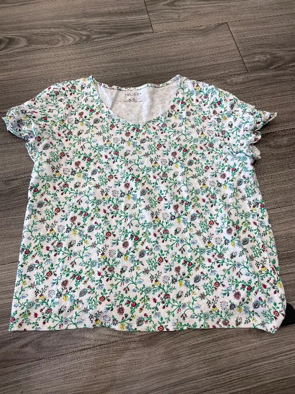 women's T-shirts with artistic printsTop Short Sleeve By Talbots  Size: Xl