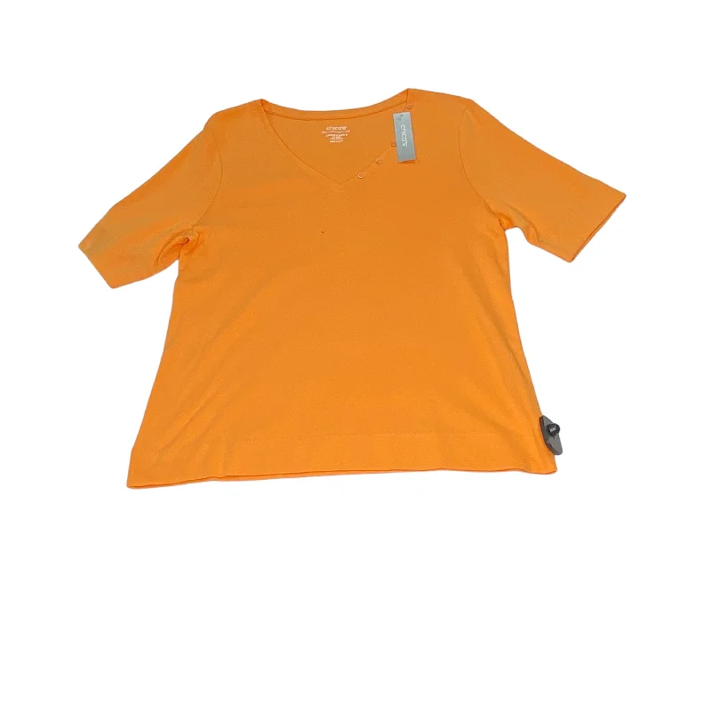 women's T-shirts with bold colorsTop Short Sleeve By Chicos  Size: L