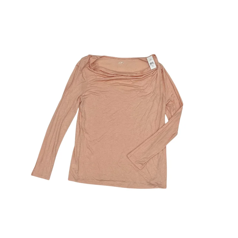 women's tops made from cottonTop Ls By Loft In Orange, Size:Xl