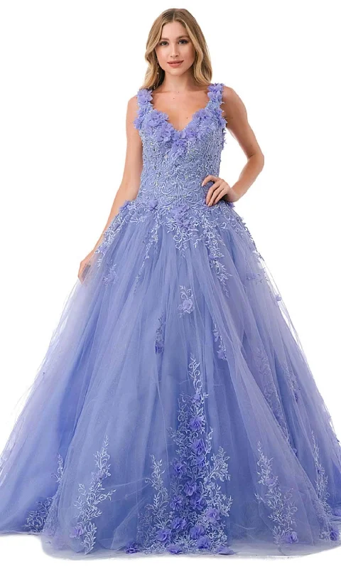 women's wrinkle-resistant dressesTrevi Collection L2729 - Beaded Embellished Straps Ballgown