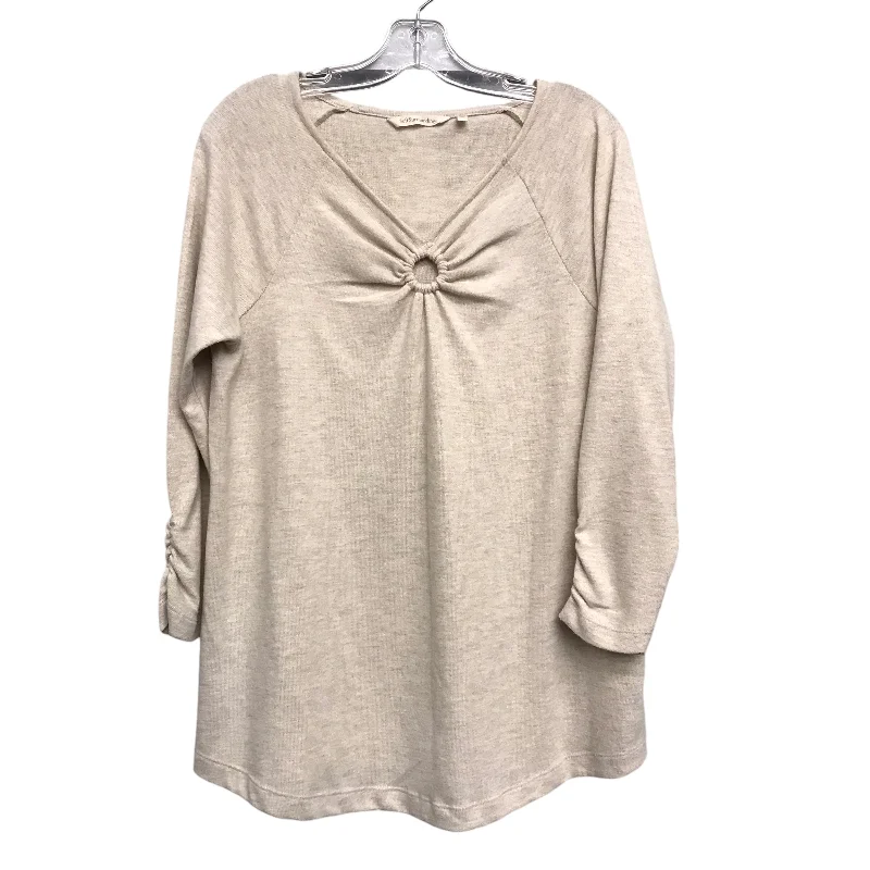 women's tops for creating capsule wardrobesTop Ls By Soft Surroundings In Beige, Size:L