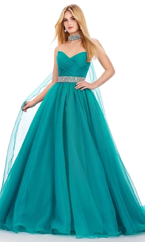 women's breathable dressesAshley Lauren 11565 - Strapless Ballgown with Cape