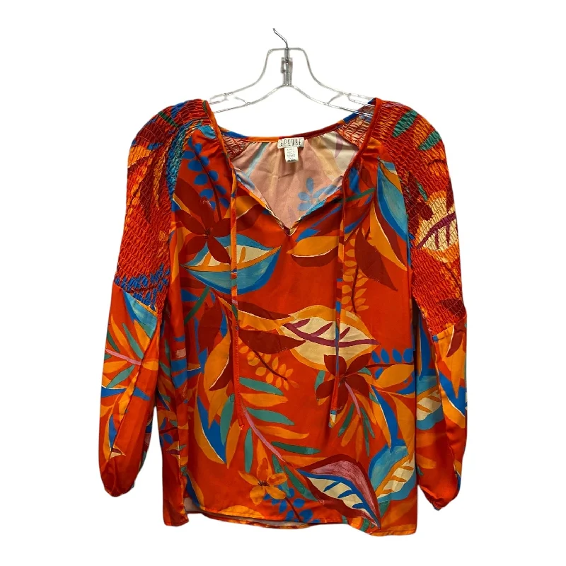 women's tops for maximalist fashion loversTop Ls By Spense In Orange, Size:S