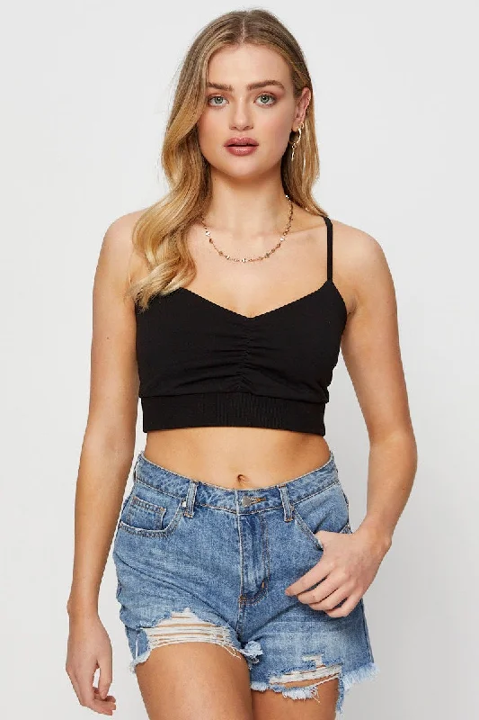 breathable women's tops for summerWhite Singlet Bralette Crop