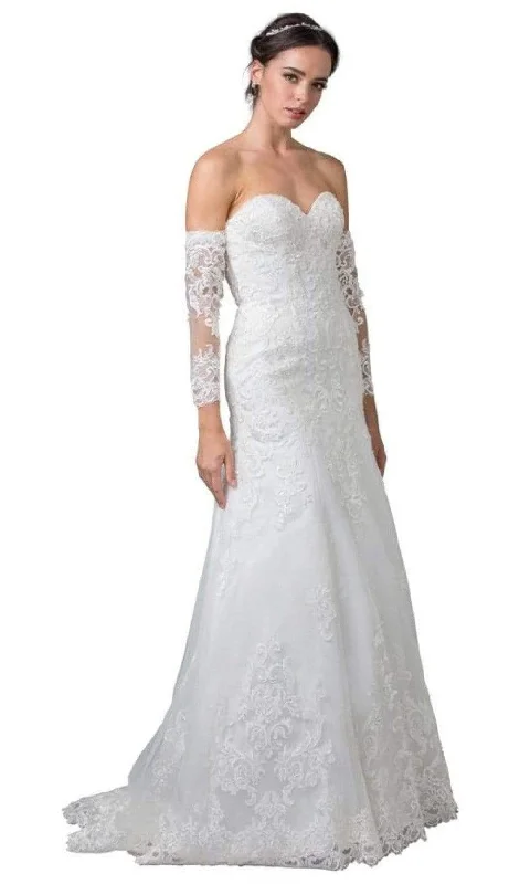 women's eco-friendly dressesTrevi Collection Bridal - W2376 Arm Sleeve Sweetheart Bridal Gown