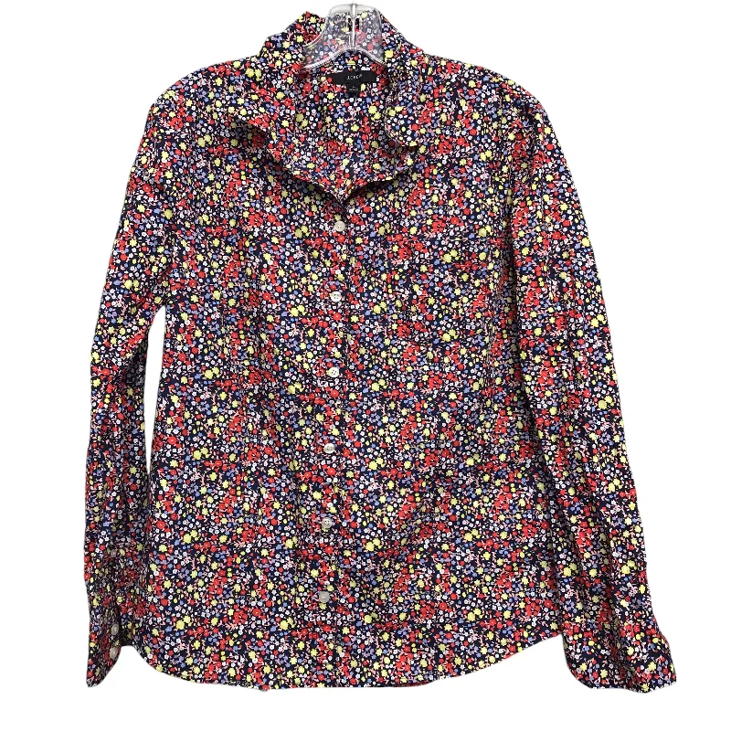 women's tops with unique designsTop Ls By J. Crew In Floral Print, Size:L