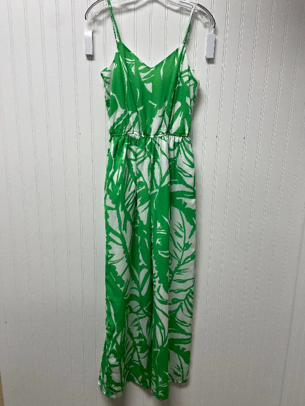 women's jumpsuits for yogaJumpsuit Designer By Lilly Pulitzer In Green & White, Size: Xs