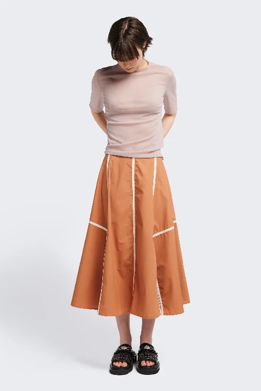 women's affordable velvet skirtsRegarder Bound Skirt Burnt Orange/Ecru