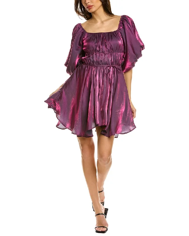 women's satin dressesEmmie Rose Balloon Sleeve Mini Dress