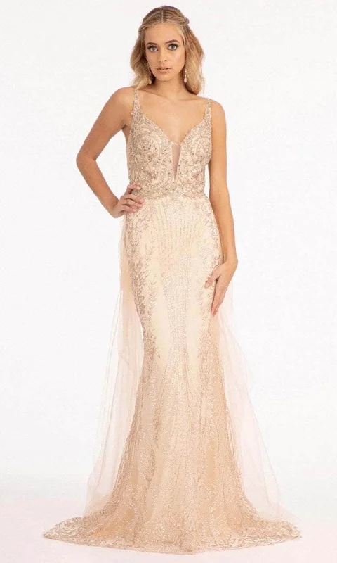 women's off-the-shoulder dressesElizabeth K GL3069 - Sleeveless Embellished Evening Gown