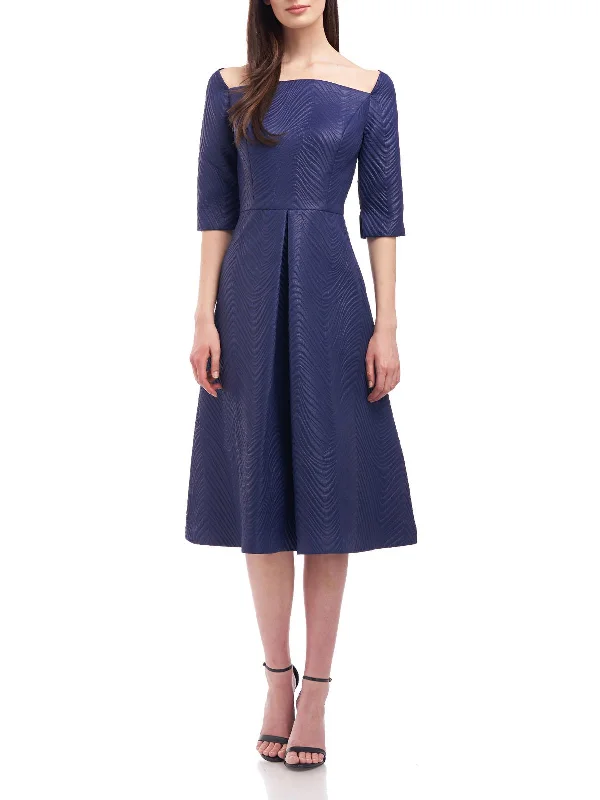 women's denim dressesRylee Womens Coated Knee Midi Dress