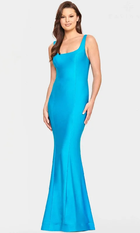 women's retro dressesFaviana S10841 - Charmeuse Square Evening Dress