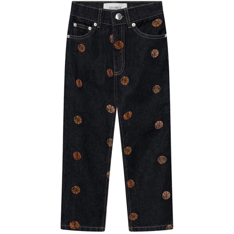 women's denim jeans with distressed hemsLes Deux Kids Raw Denim Ryder AOE Bukser