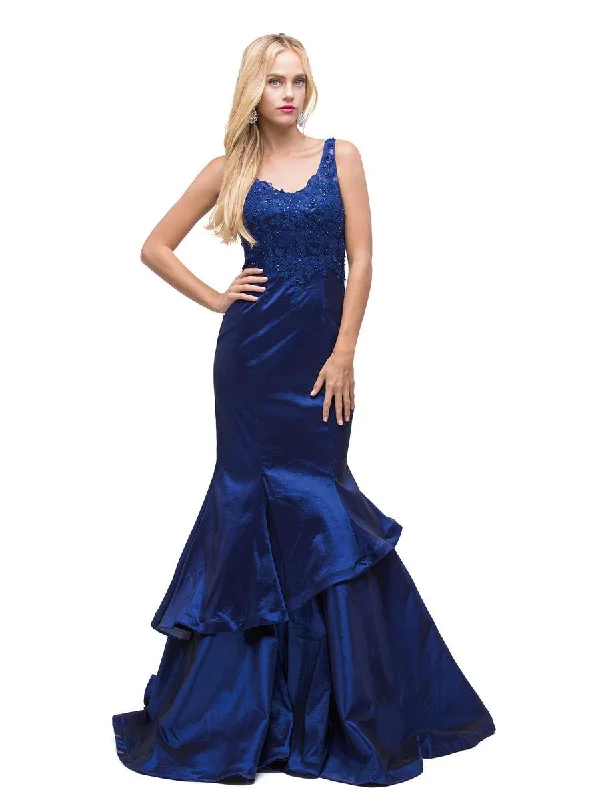 women's vintage dressesDancing Queen 9457 Sleeveless V-Neck Mermaid Evening Dress