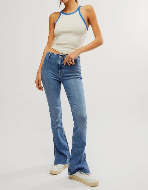 women's relaxed-fit denim jeansLevel Up Bootcut Jeans In Sunburst Blue