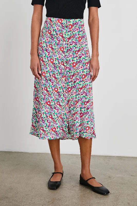 women's cocktail skirtsROSETTA SKIRT - OVERSIZED MULTI FLORAL