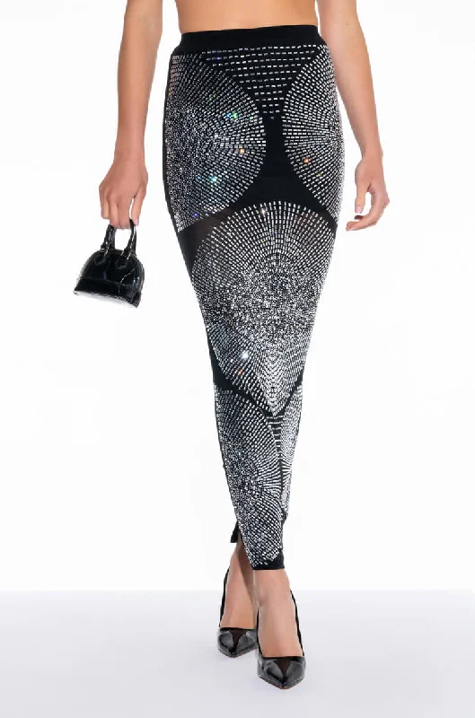 women's stretch skirtsBODIED RHINESTONE MAXI SKIRT