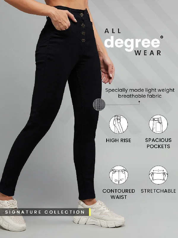 women's denim jeans for everyday wear24/7 comfort Women's Black Skinny Fit High Rise Clean Look Regular Length Stretchable Denim Jeans