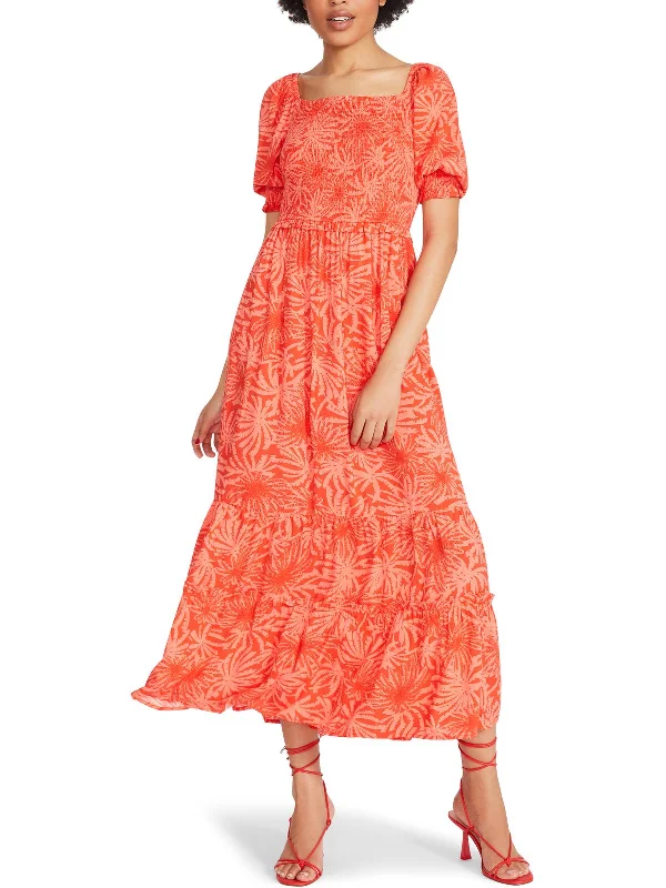 women's versatile dressesWomens Printed Calf Midi Dress