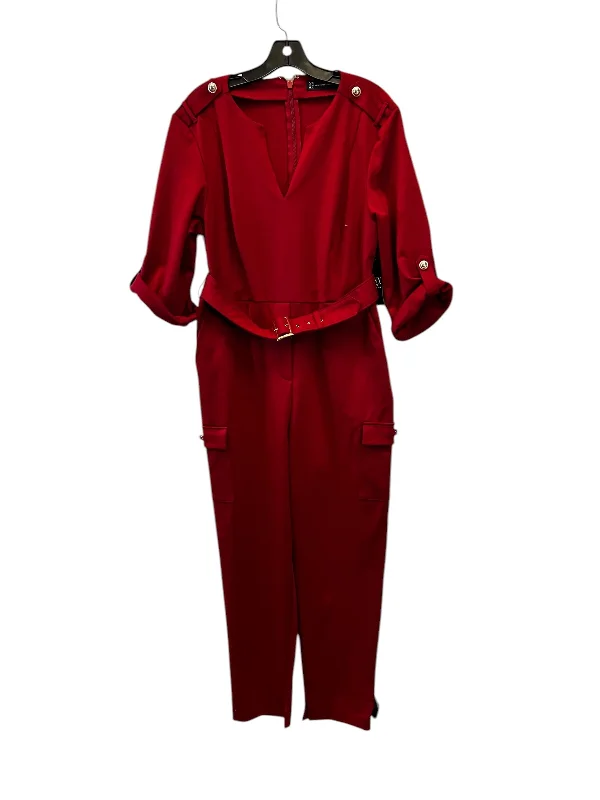 women's loose-fit jumpsuitsJumpsuit By New York And Co In Red, Size: L