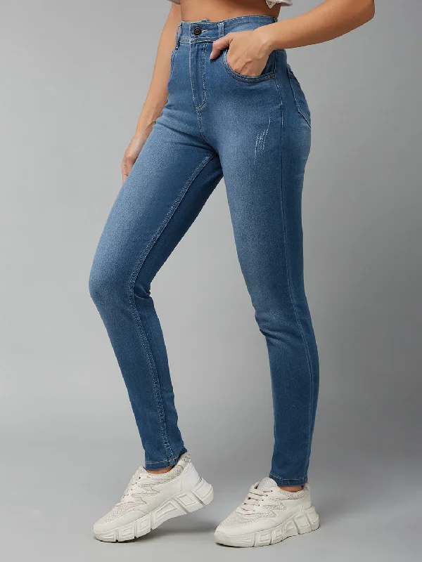 women's denim jeans for tall women24/7 Comfort Women's Blue Skinny Fit High Rise Denim Stretchable Jeans