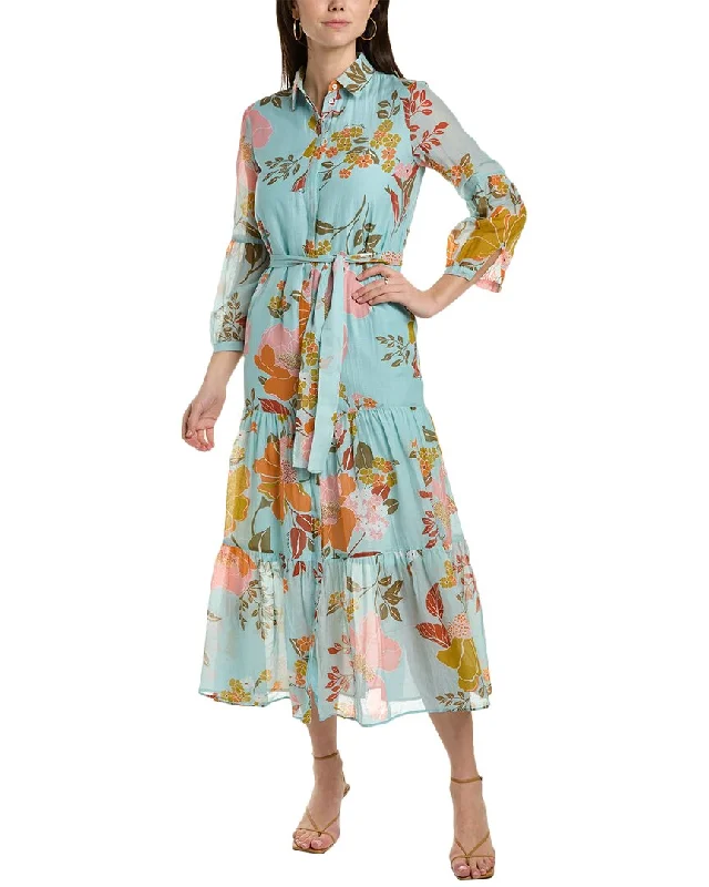 women's boho dressesMarella Cicala Silk-Blend Midi Dress