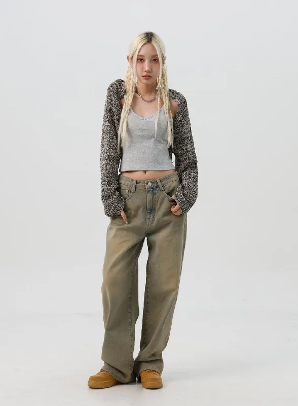 women's denim jeans with animal printsWide Fit Jeans IS307