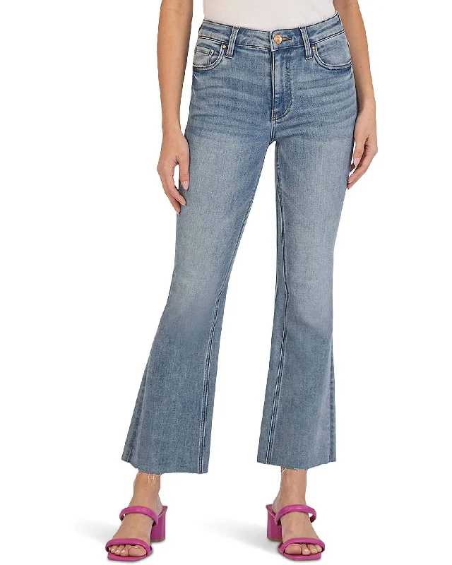 women's denim jeans for a cozy weekendKelsey High Rise Fab Ab Ankle Flare Jeans In Comprehensive Wash