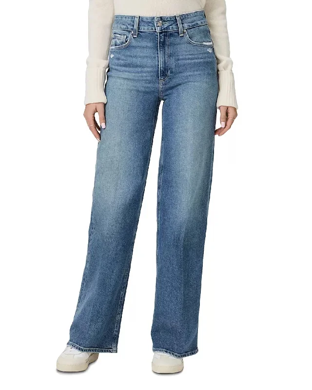 women's denim jeans for a casual FridaySasha High Rise Wide Leg Jeans In Storybook Distressed