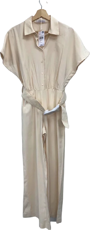 women's jumpsuits for summerMango Beige Jumpsuit S