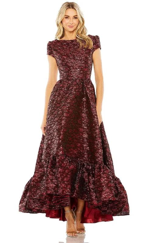 women's floral dressesMac Duggal 68623 - A-Line Ruffled Evening Dress