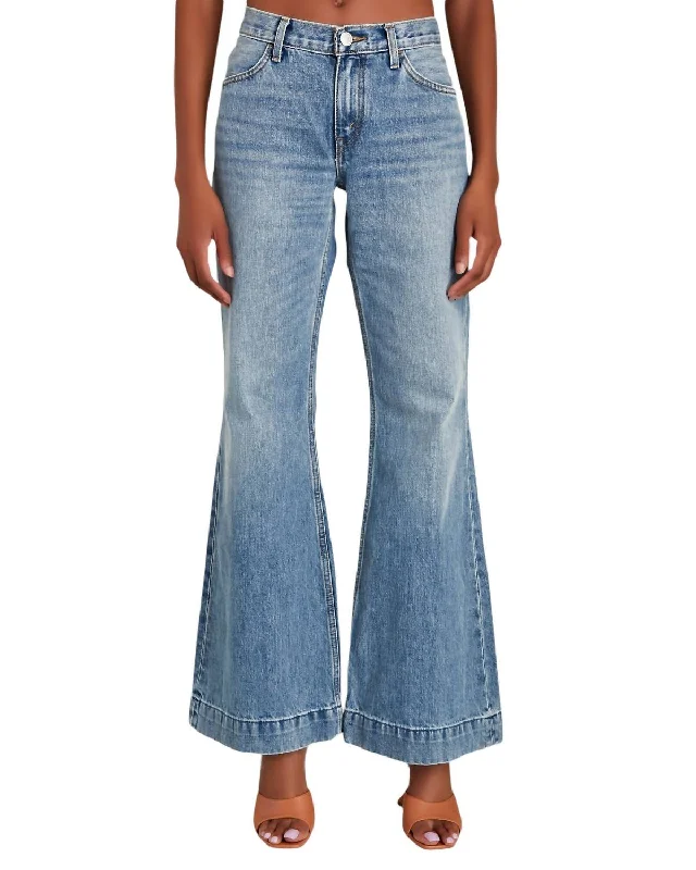 women's denim jeans for curvy women70S Low Rise Bell Bottom Jean In Lake Bell