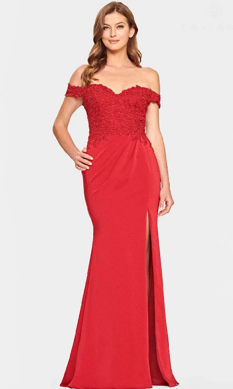 women's cocktail dressesFaviana S10863 - Off the shoulder Sweetheart Evening dress