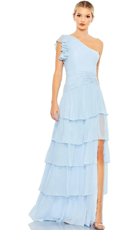 women's pastel dressesIeena Duggal 55849 - Asymmetric Tiered Evening Dress