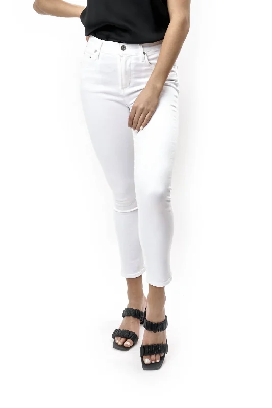 women's denim jeans with buttonsRocket Crop Skinny Jeans In Sculpt White