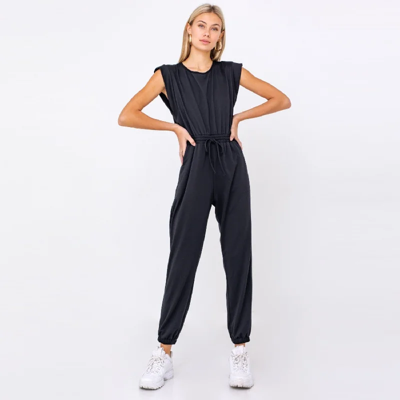 women's jumpsuits for eco-friendly choicesMuscle Tee Jumpsuit (Black)