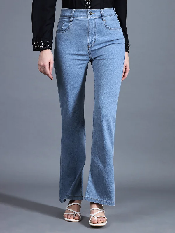 women's denim jeans for a relaxed look24/7 Comfort Women's Light Blue Bootcut High Rise Stretchable Denim Jeans