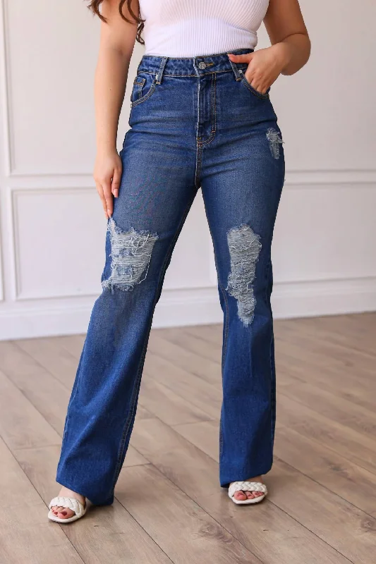 women's denim jeans with fake pocketsMid Rise Straight Leg Denim In Medium Wash