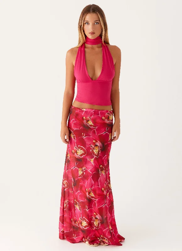 women's crochet skirtsAshley Maxi Skirt - Orchid Pink