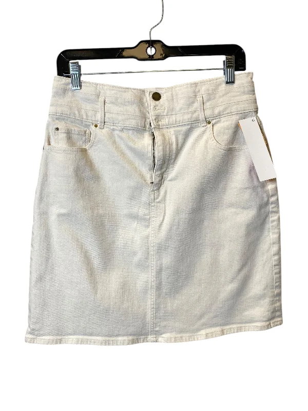 women's button-down skirtsSkirt Mini & Short By Ann Taylor In Cream, Size: 8