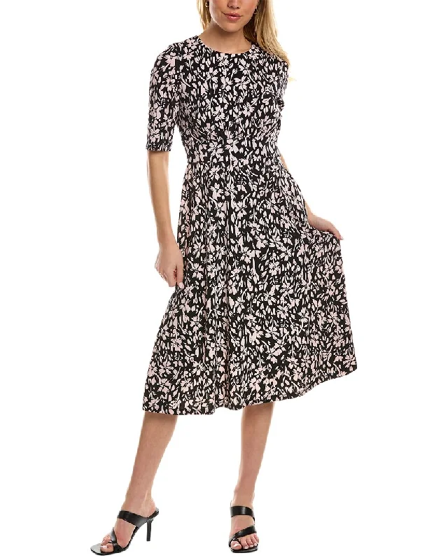 women's lightweight dressesLondon Times Inset Waist Midi Dress