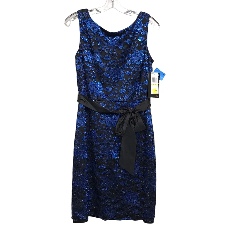 women's vacation dressesDress Party Midi By Sangria In Black & Blue, Size:S