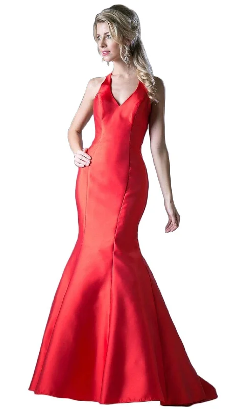 women's fair-trade dressesCinderella Divine - 13038 Racerback Cutout Satin Mermaid Evening Gown