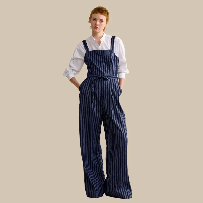 women's jumpsuits for pear-shaped bodiesPorto Overalls (Stripe A)