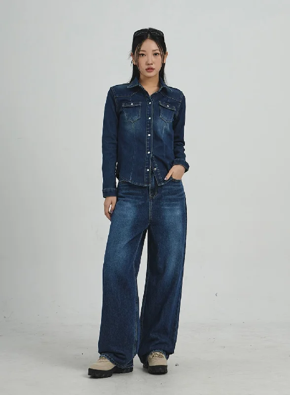 women's denim jeans with zippersMaxi Wide Jeans CD09