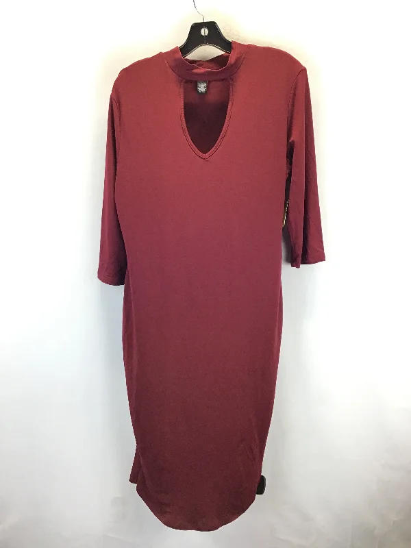 women's hourglass figure dressesDress Casual Midi By Rue 21 In Red, Size: L