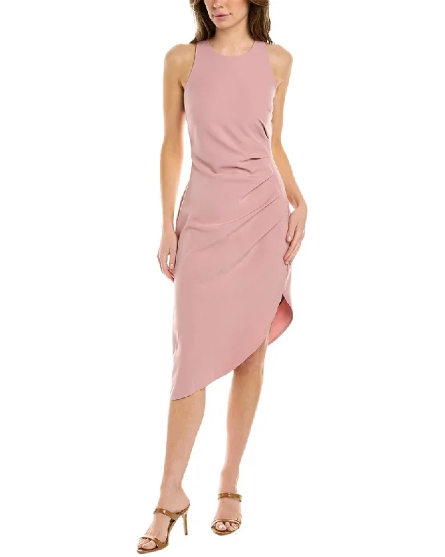 women's solid color dressesBCBGeneration Asymmetrical Midi Dress